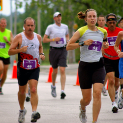 People running a race