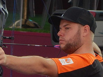 Man taking aim with a bow